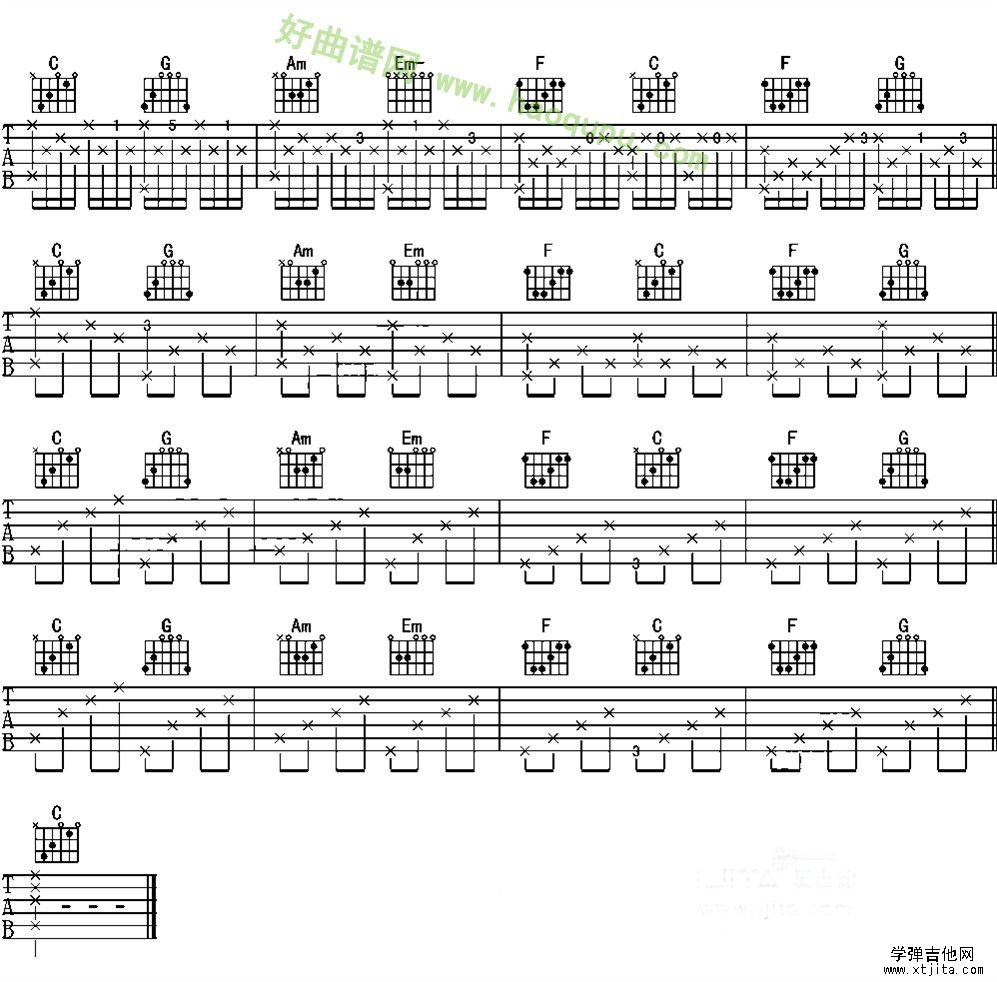 卡農(nóng)吉他譜