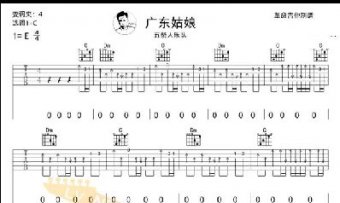 廣東姑娘吉他譜C調(diào)簡單自