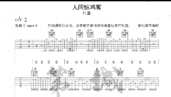 人間驚鴻客吉他譜c調(diào)簡單