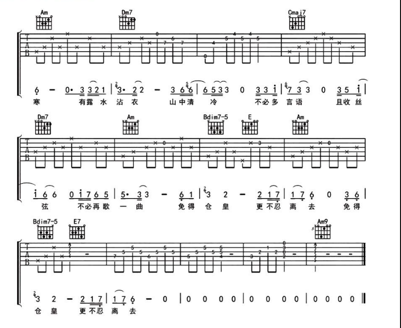 終于終于吉他譜C調(diào)簡單版 紅料